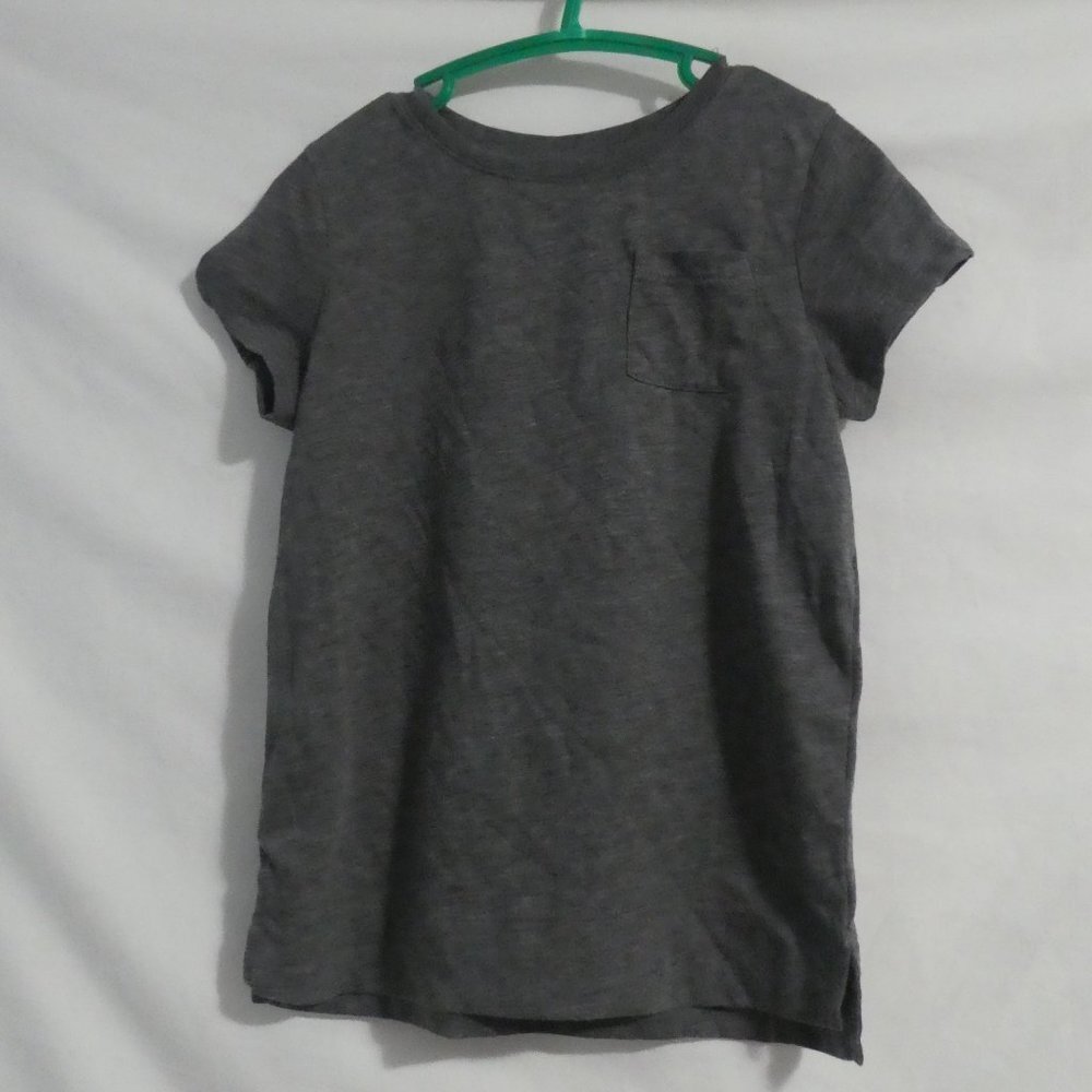 JOE FRESH TODDLER | size 5 | Charcoal Tee / T-Shirt | Chest Pocket | Vent Sides